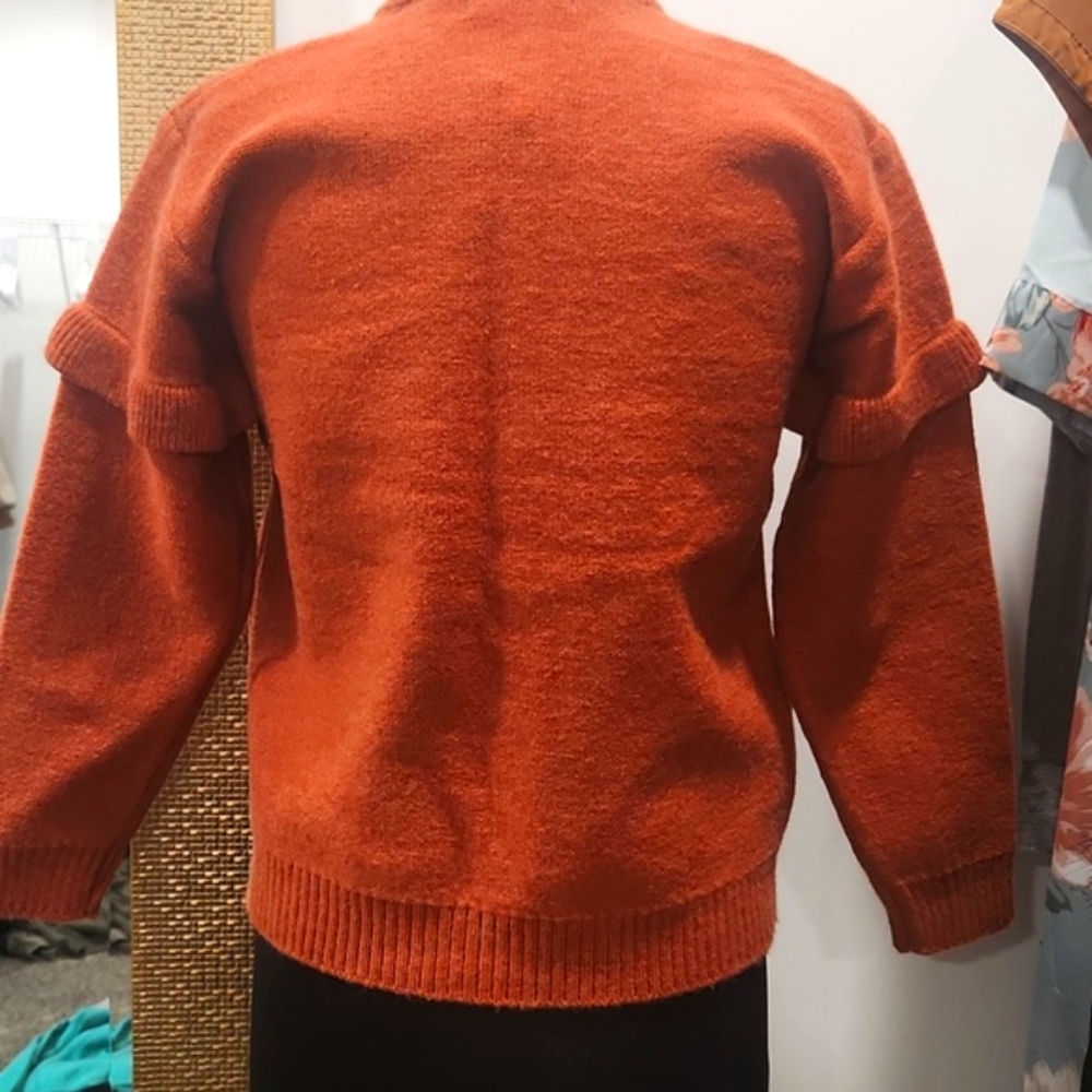Vintage Orange Knit Cardigan - Picture 3 of 5